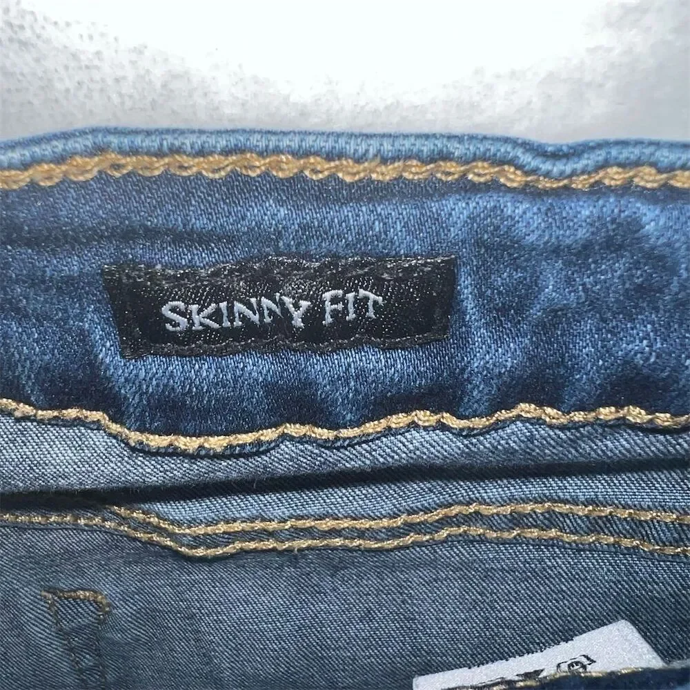Judy Blue Skinny Fit Cheetah Print Stripes Stretch Denim Jeans Women’s Size 15/3